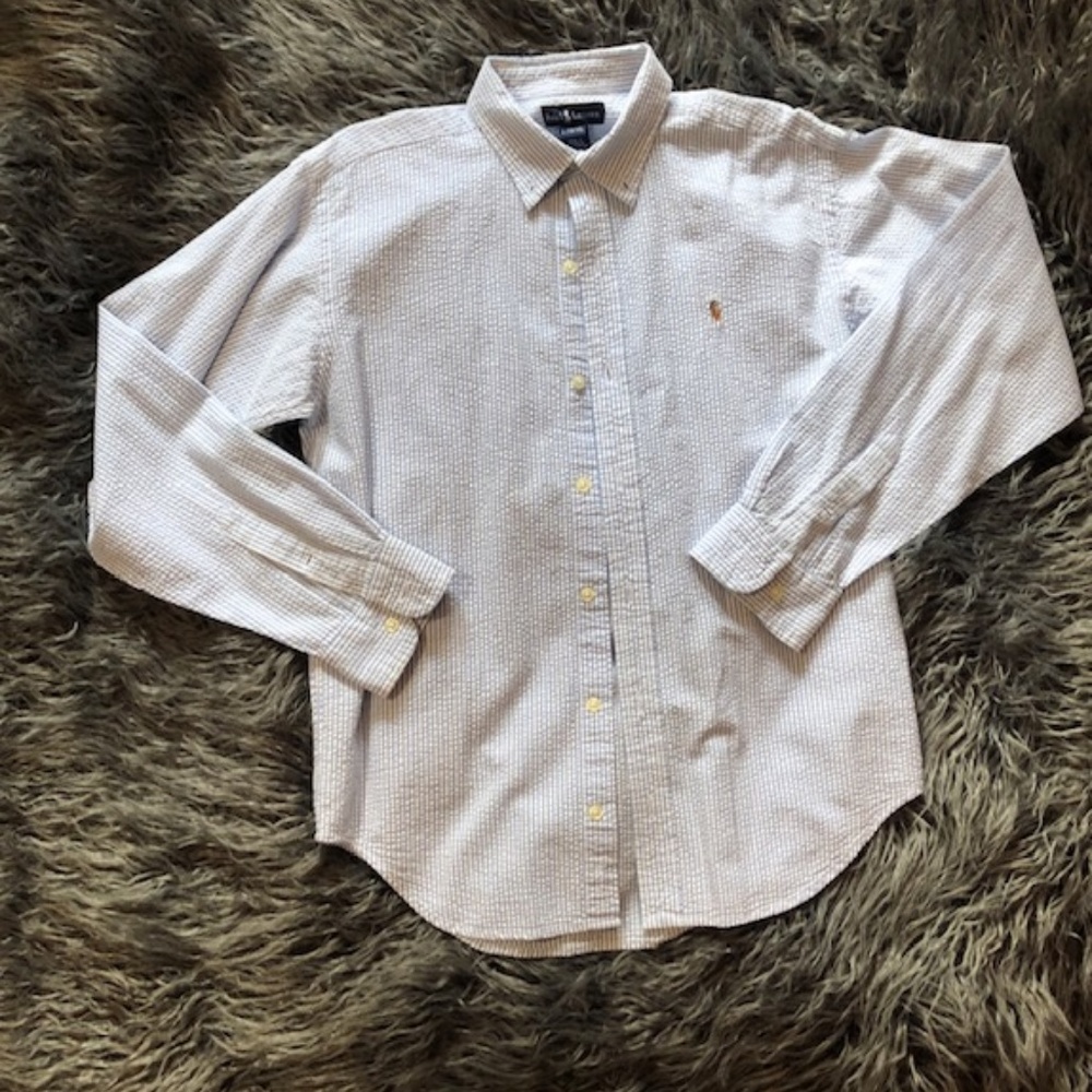 Youth Ralph Lauren Cotton Seersucker Button down.